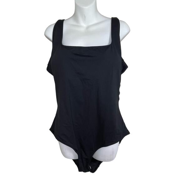 NWT Everlane The Square Neck One Piece Swimsuit XXL – Black, Minimalist Chic - Picture 3 of 8